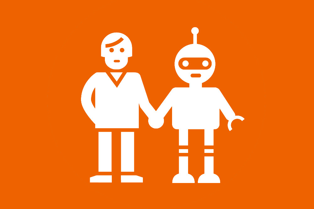 Illustration Mensch / Roboter